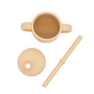 Kubek silikonowy z rurką dla dzieci Leniwiec SASSI