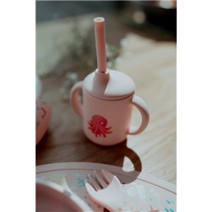 Kubek silikonowy z rurką Ośmiornica SASSI