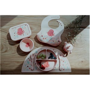 Sztućce silikonowe dla dzieci Ośmiornica SASSI