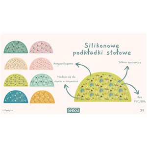 Mata podkładka silikonowa na stół Jednorożec SASSI