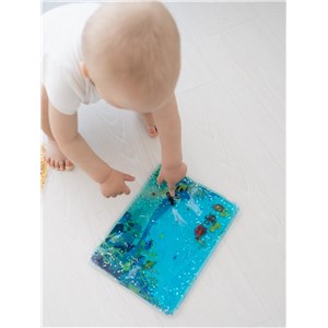 Mata sensoryczna z płynem Ocean Animals 31x22cm - zdjęcie 4