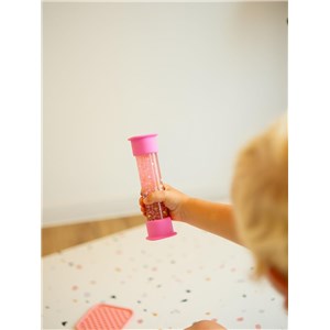 Tuba sensoryczna z płynem i brokatem Pink Fruit - zdjęcie 3