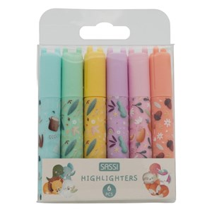 Mini zakreślacze pastelowe 6 szt. SASSI Mix - zdjęcie 7