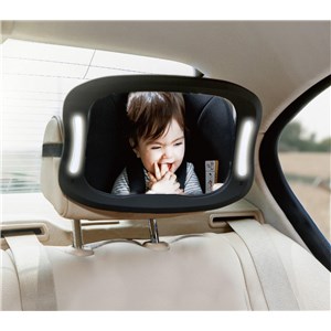 Lusterko do obserwacji dziecka z LED i pilotem