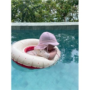 Kapelusz kąpielowy czapka UV english rose 12-24m S
