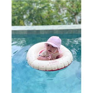 Kapelusz kąpielowy czapka UV english rose 12-24m S